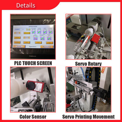 servo semi automático de la impresora de la pantalla de la botella de 220V 800x700x1700m m rotatorio
